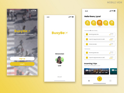 BusyBee - Mockup To-Do List App Design