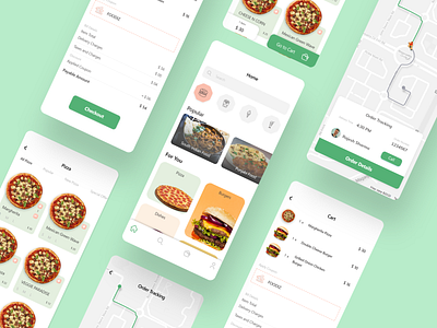 Food Delivery - Mobile App app delivery delivery app design food food app icons illustration ios iphone meal mobile mobile app mobile app design mobile ui ui ux