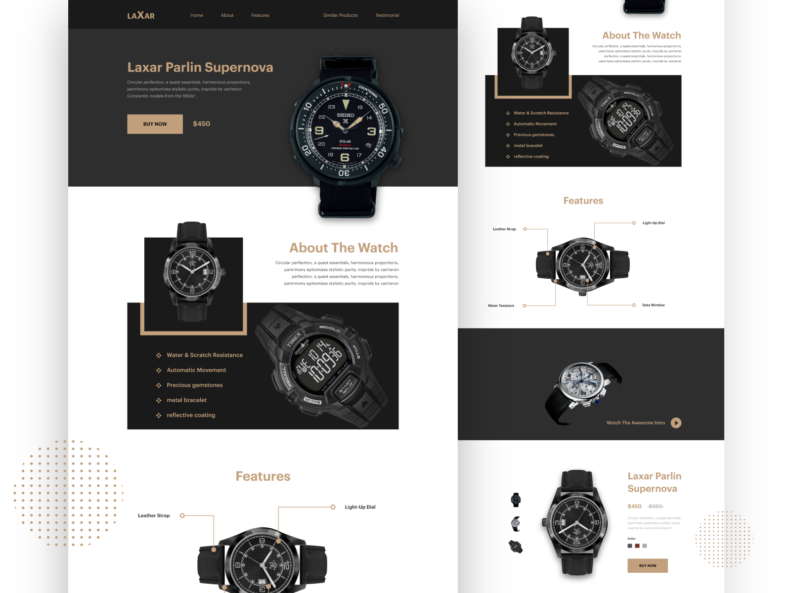 Watch Landing page by Robin Mia 💎 Web & Mobile App Design, Landing ...