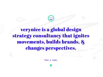 verynice.co Mission Statement design illustration serif type typography web web site website