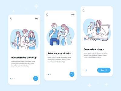 Medical App app application doctor medical mobile onboarding screen ui uidesign ux