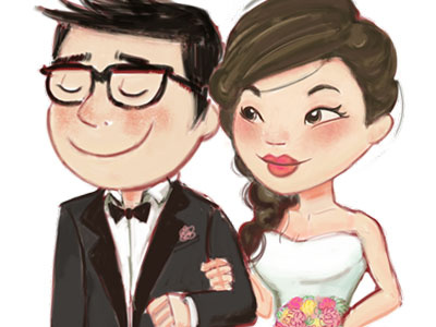 I-Ming & Crystal illustration photoshop wedding