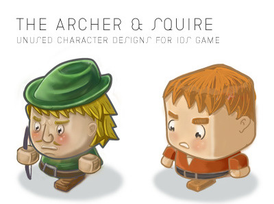 Unused Character Designs for iOS Game