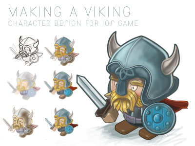 Dribbbleviking character design game illustration ios