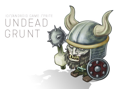 Undead Viking android character design game illustration ios isometric sprite