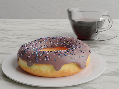 Who wants a donut and coffee!! 3d 3drender akbuniversedesigns blender coffee donut