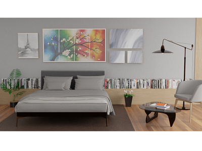 Reader Bedroom 3d 3d art 3drender akbuniversedesigns apartment design archviz bedroom blender cycles design interior