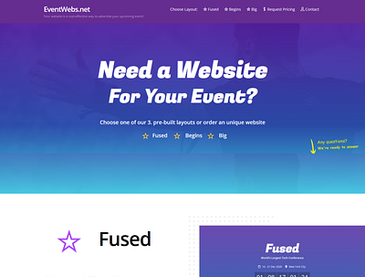 Event Webs web website
