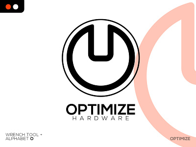 Optimize Hardware Logo app branding business card design design graphicdesign icon illustrator logo minimal symbol typography ui ux vector website