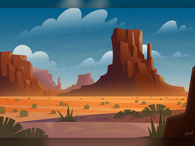 The Desert clouds concept art desert desierto design dissolve illustration illustrator landscape montañas mountains photoshop textures vector vector desing