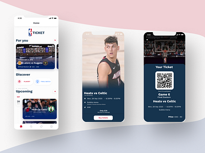NBA Ticket app design ui ux