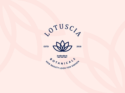 Lotuscia - Beauty Brand Logo badge beauty botanic brand identity brand logo brand mark cosmetic fashion lotus lotuscia minimal professional logo round logo