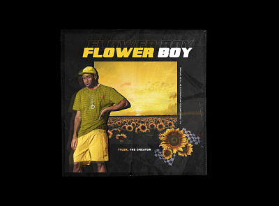 Alternate Album Cover for Tyler, The Creator's "Flower Boy" album art album cover album cover design concept art design music photoshop street typography vinyl