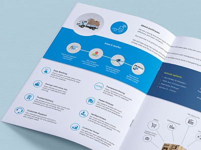 Logistics Brochure blue brochure design logistics print