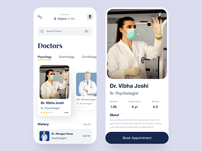 Book Appointment app booking system design ui