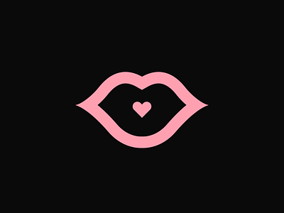 Love Yourself So Much | Logomark branding design graphic design heart lips logmark logo love makeup pink