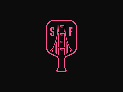 San Francisco Pickleball Club | Logo Design 2 branding bridge graphic design logo pickleball pink san francisco sports
