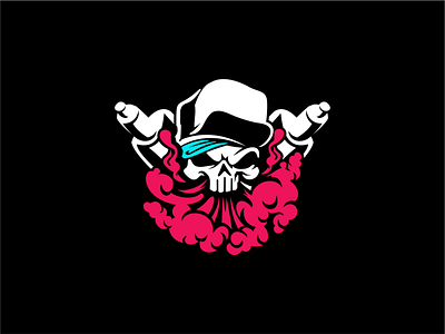 dribbble 1 cloth logodesign skull skull logo vape