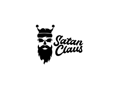 SatanClaus clothing flat design illustration art logodesign santaclaus satan skull skull art skull logo