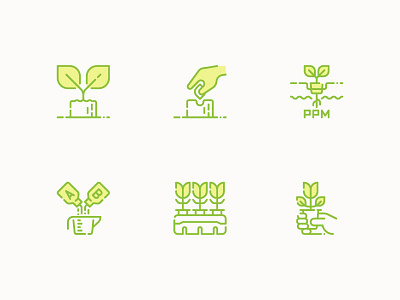 Hydroponics Icon set