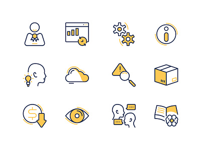 Machine Learning Icons icon icon design illustration machine learning mobile app mobile ui robotics science ui website