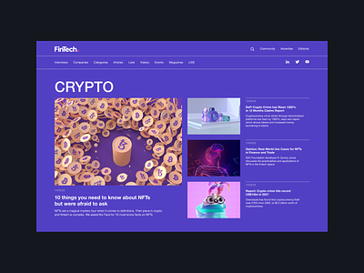 FinTech magazine crypto daily design figma fintech magazine newspaper ui ux web website