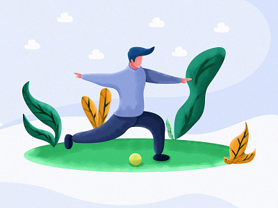 illustration of kicking a ball animation art design flat football icon illustration illustrator ui ux vector