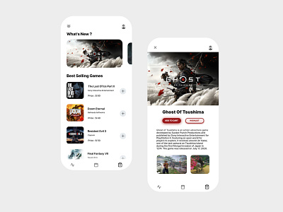 Video Game Store App UI Concept.