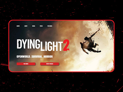 Dying Light 2 Hero Section Webpage