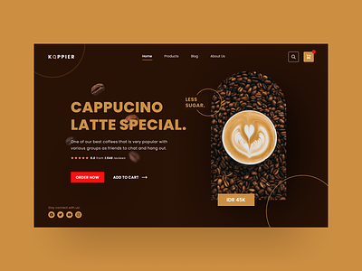 KOPPIER - Layout Exploration branding business chocolate clean coffee ecommerce layout shop simple ui ux web web design