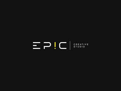 EPIC (Black Version) black brand creative elegant friendly logo simple studio wordmark