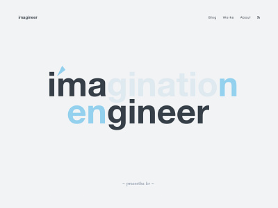 imagineer ⎶ i'm an engineer engineer helvetica neue imagination portfolio design