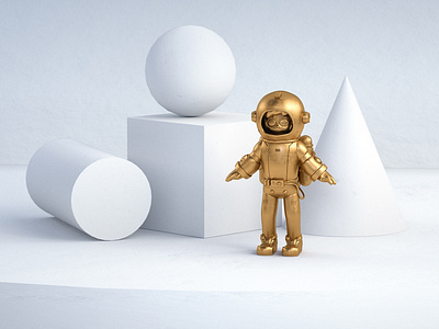 Space boy 3d c4d design ui 形象