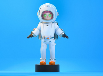 Space boy 3d design vector 壁纸