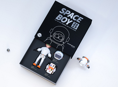 Space boy 3d design typography 壁纸