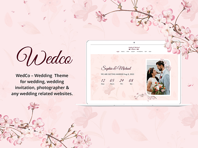 WedCo – Wedding Theme for wedding, invitation, photography design figma illustration landing page photography ui ux design webdesign wedding