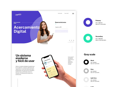 Diseño UX/UI - Sanus, App web de gestión de turnos app flat minimal ui ux web website