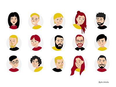 Avatars avatar avatars design illustration people peoples portret vector