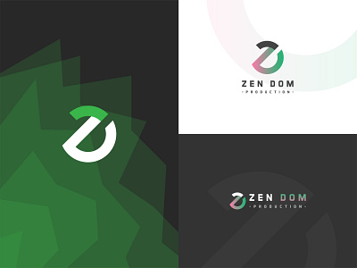 Zendom Production brand branding color company creative design gradient letter logo logo design modern music production production house professional songs stylish video z zendom production