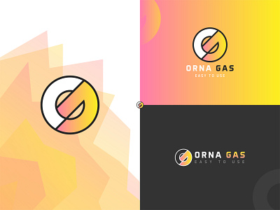 Orna Gas brand branding company creative design gradient illustration letering letter letter logo lettering logo logo design logotype minimal modern o professional stylish vector