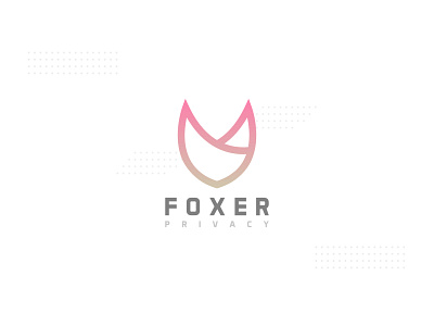 Foxer Privacy brand branding color company creative design fox foxer foxer privacy gradient letter logo logo design minimalist modern privacy professional shape stylish