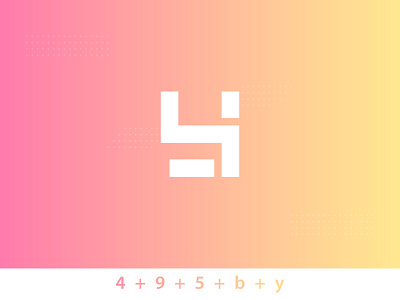 4+9+5+b+y 4 5 9 b brand branding company creative design letter logo logo design logo type minimal modern number numbering professional stylish y