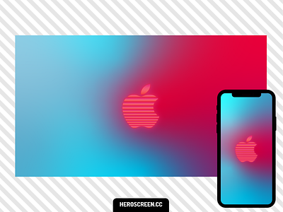 Apple logo synth-wave style wallpapers apple apple design background gradient iphone mac macbook macos wallpaper wallpaper design wallpapers
