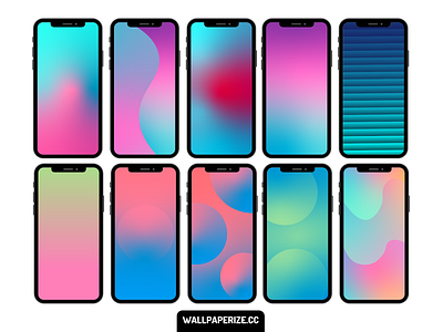New free gradient Iphone wallpapers