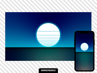 Synth-Wave Moon Wallpaper background minimal moon synthwave wallpaper wallpaper design wallpapers