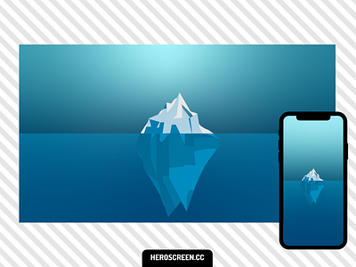 Minimalist Iceberg Wallpaper