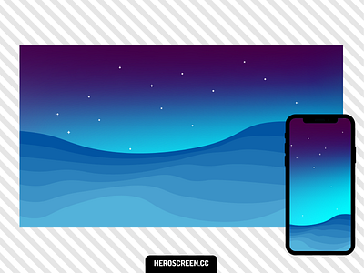 Simple ocean night wallpaper background cool flat gradient minimal minimalism mobile night ocean sky wallpaper wallpaper design wallpapers