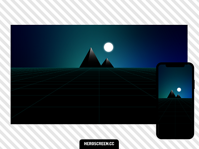 Wallpaper - Pyramids Night background flat minimal minimalism moon synthwave wallpaper wallpaper design wallpapers