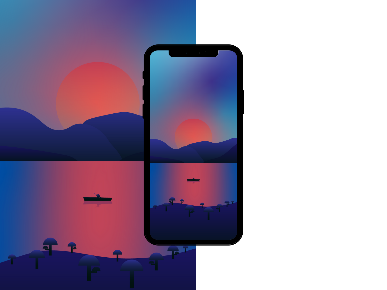 Abstract art  Art iphone Minimalist phone mountain simple blue HD phone  wallpaper  Pxfuel