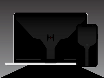 TIE Fighter minimalist wallpaper